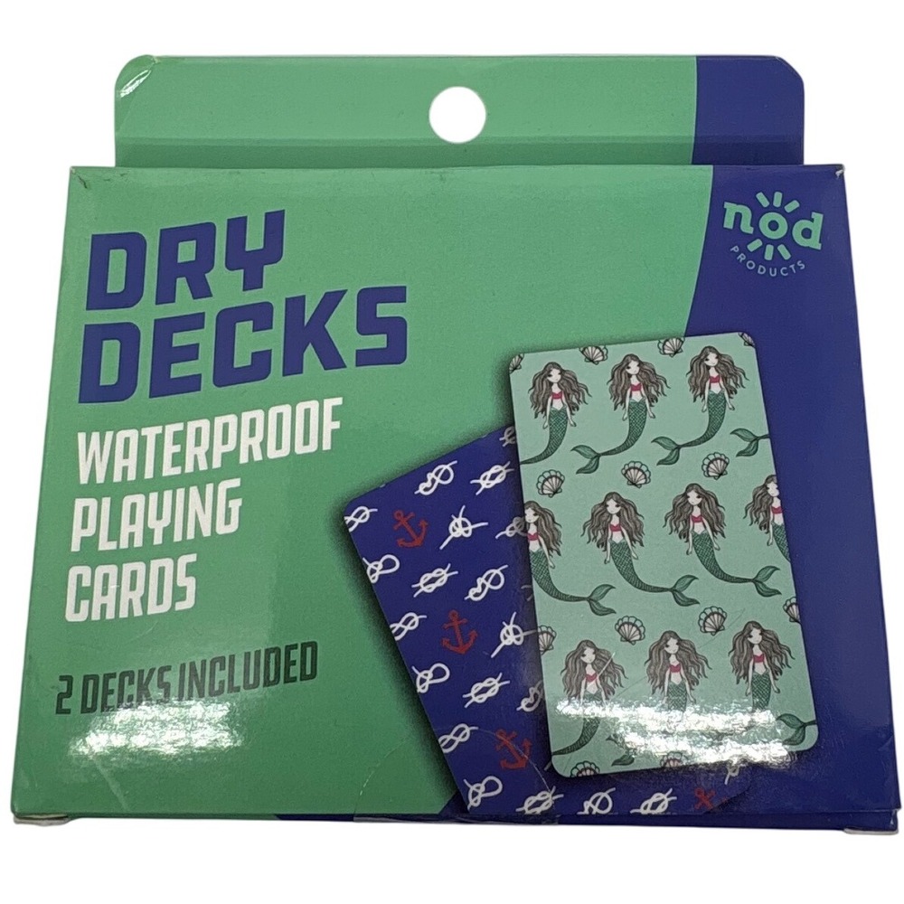 Nod Products‎ Dry Decks Waterproof Playing Cards Ocean Mermaid Anchor 2 Decks